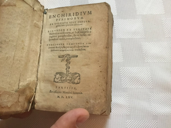 Book of "Psalm" Dated 1664 with vellum cover in original Latin